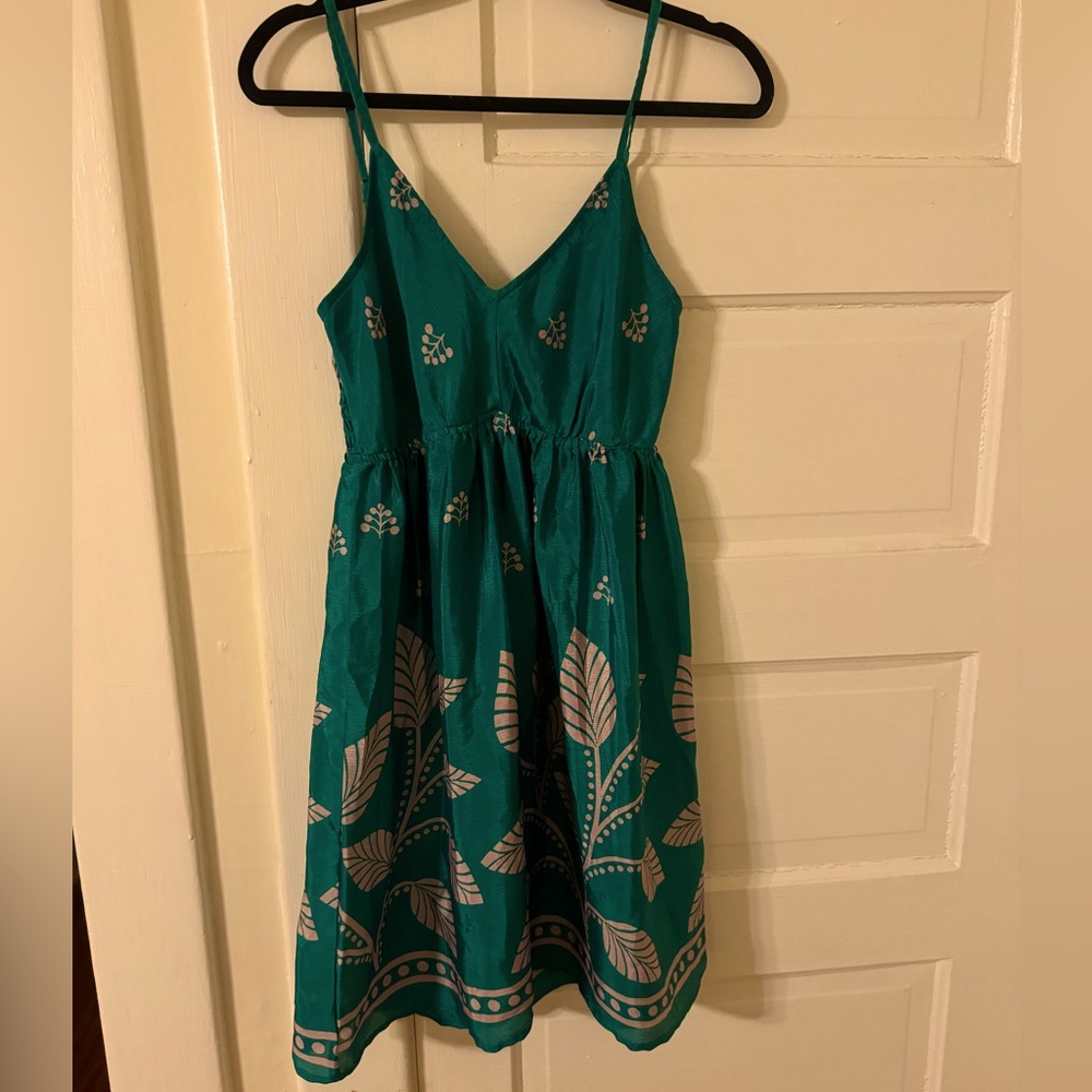 Emerald green summer dress